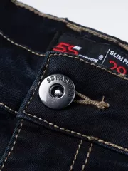 Quần Jean Nam Trơn 5S Fashion Vải Recycled Phom Slimfit QBD23003