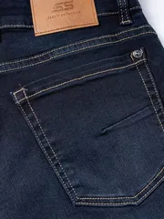 Quần Jean Nam Trơn 5S Fashion Vải Recycled Phom Slimfit QBD23003