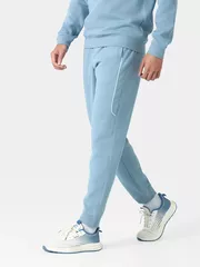 Bộ Nỉ Nam Cổ Tròn 5S Fashion Phối Line Khỏe Khoắn Slimfit BNI24020