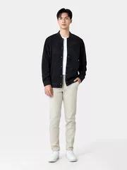 Áo Khoác Bomber Varsity Nam 5S Fashion Dệt Họa Tiết Cao Cấp AKB24010