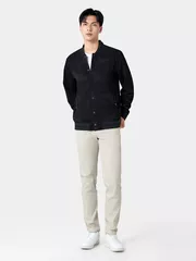 Áo Khoác Bomber Varsity Nam 5S Fashion Dệt Họa Tiết Cao Cấp AKB24010