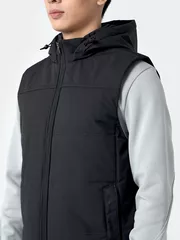 Áo Khoác Chần Bông Gile 5S Fashion Có Mũ Tháo Rời Basic APH24025