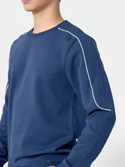 Áo Nỉ Nam Phối Line 5S Fashion Phom Slimfit BANI24020