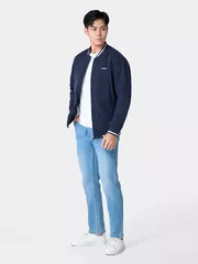 Áo Khoác Bomber Nam 5S Fashion Lót Lông In Logo AKB24017