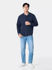 Áo Khoác Bomber Nam 5S Fashion Lót Lông In Logo AKB24017