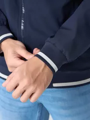 Áo Khoác Bomber Nam 5S Fashion Lót Lông In Logo AKB24017