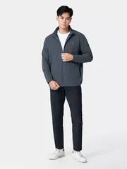 Áo Khoác Nam Thời Trang Cổ Trụ Basic Slimfit AKH24001