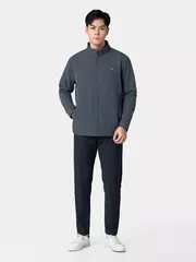 Áo Khoác Nam Thời Trang Cổ Trụ Basic Slimfit AKH24001