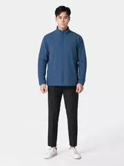 Áo Khoác Thời Trang Nam 5S Fashion Cổ Trụ Lót Nỉ Basic AKH24010