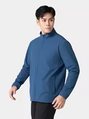 Áo Khoác Thời Trang Nam 5S Fashion Cổ Trụ Lót Nỉ Basic AKH24010