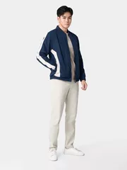 Áo Khoác Bomber Nam Lót Lông 5S Fashion Can Phối Slimfit AKB24012