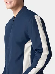 Áo Khoác Bomber Nam Lót Lông 5S Fashion Can Phối Slimfit AKB24012