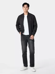 Áo Khoác Bomber Nam Họa Tiết Lót Nỉ 5S Fashion Trẻ Trung AKB24051