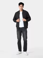 Áo Khoác Bomber Nam Họa Tiết Lót Nỉ 5S Fashion Trẻ Trung AKB24051