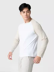 Áo Thun Nam Dài Tay Cotton 5S Fashion Tay Raglan ATH24011