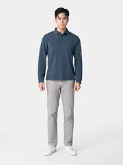 Áo Polo Nam Dài Tay 5S Fashion Basic Phom Regular APD24004