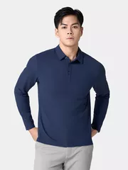 Áo Polo Nam Tay Dài 5S Fashion Phom Slimfit Trơn Basic APD24006