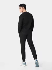 Bộ Quần Áo Nỉ Nam 5S Fashion Trơn In Logo Slimfit BNI24101