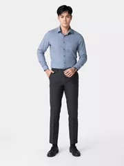 Áo Sơ Mi Nam Dài Tay Kẻ Ô 5S Fashion Slimfit ASM24012