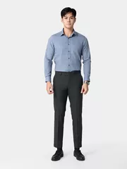 Áo Sơ Mi Nam Dài Tay Kẻ Ô 5S Fashion Slimfit ASM24012