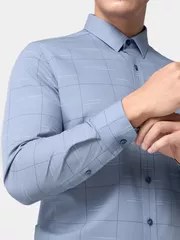 Áo Sơ Mi Nam Dài Tay Kẻ Ô 5S Fashion Slimfit ASM24012