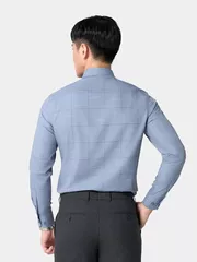 Áo Sơ Mi Nam Dài Tay Kẻ Ô 5S Fashion Slimfit ASM24012