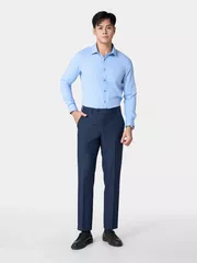 Áo Sơ Mi Nam Dài Tay Xanh 5S Fashion Phom Slimfit ASM24027