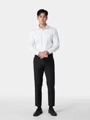 Áo Sơ Mi Nam Dài Tay Màu Trắng 5S Fashion Regular ASM24033