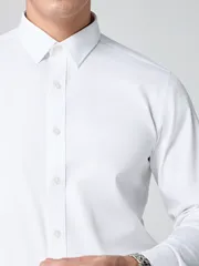 Áo Sơ Mi Nam Dài Tay Màu Trắng 5S Fashion Regular ASM24033