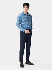 Áo Sơ Mi Nam Dài Tay Kẻ Ngang 5S Fashion Slimfit ASM24015