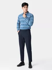Áo Sơ Mi Nam Dài Tay Kẻ Ngang 5S Fashion Slimfit ASM24015