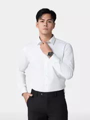 Áo Sơ Mi Nam Dài Tay Màu Trắng Phom Regular ASM24031