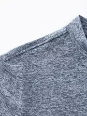 Áo Giữ Nhiệt Nam 5S Fashion Cổ 3 Phân Melange AGN24004