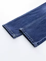 Quần Jean Nam Cotton 5S Fashion Màu Xanh Regular QJE24017