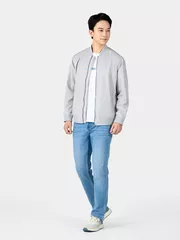 Áo Khoác Bomber Nam 5S Fashion Lót Lông Trơn Basic AKB24043