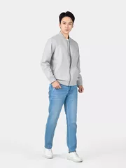 Áo Khoác Bomber Nam 5S Fashion Lót Lông Trơn Basic AKB24043