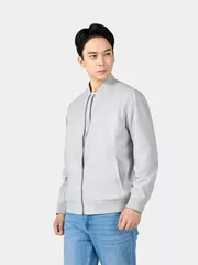 Áo Khoác Bomber Nam 5S Fashion Lót Lông Trơn Basic AKB24043