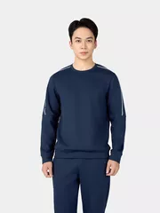 Áo Nỉ Nam Cổ Tròn In Line Phối Chữ 5S Fashion Slimfit BANI24017