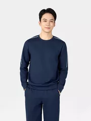 Áo Nỉ Nam Cổ Tròn In Line Phối Chữ 5S Fashion Slimfit BANI24017