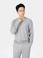 Áo Nỉ Nam Dài Tay 5S Fashion In Logo Basic Slimfit BANI24022
