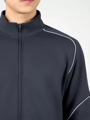 Áo Nỉ Khóa Nam 5S Fashion Phối Line Slimfit BAKN24027