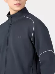 Áo Nỉ Khóa Nam 5S Fashion Phối Line Slimfit BAKN24027