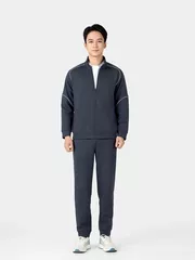 Áo Nỉ Khóa Nam 5S Fashion Phối Line Slimfit BAKN24027