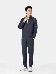 Áo Nỉ Khóa Nam 5S Fashion Phối Line Slimfit BAKN24027