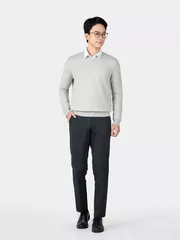 Áo Len Nam 5S Fashion Cổ Tim Trơn Phom Regular ALE24009