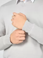 Áo Len Nam 5S Fashion Cổ Tim Trơn Phom Regular ALE24009