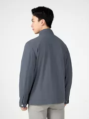 Áo Khoác Thời Trang Nam 5S Fashion Cổ Trụ Lót Nỉ Basic AKH24040