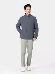 Áo Khoác Thời Trang Nam 5S Fashion Cổ Trụ Lót Nỉ Basic AKH24040