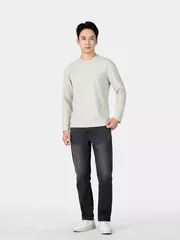 Áo Thun Nam Dài Tay 5S Fashion In Logo Phom Slimfit ATH24013