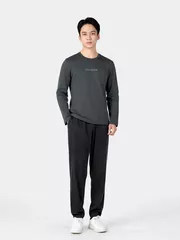 Áo Thun Nam Dài Tay 5S Fashion In Chữ Phom Slimfit ATH24029